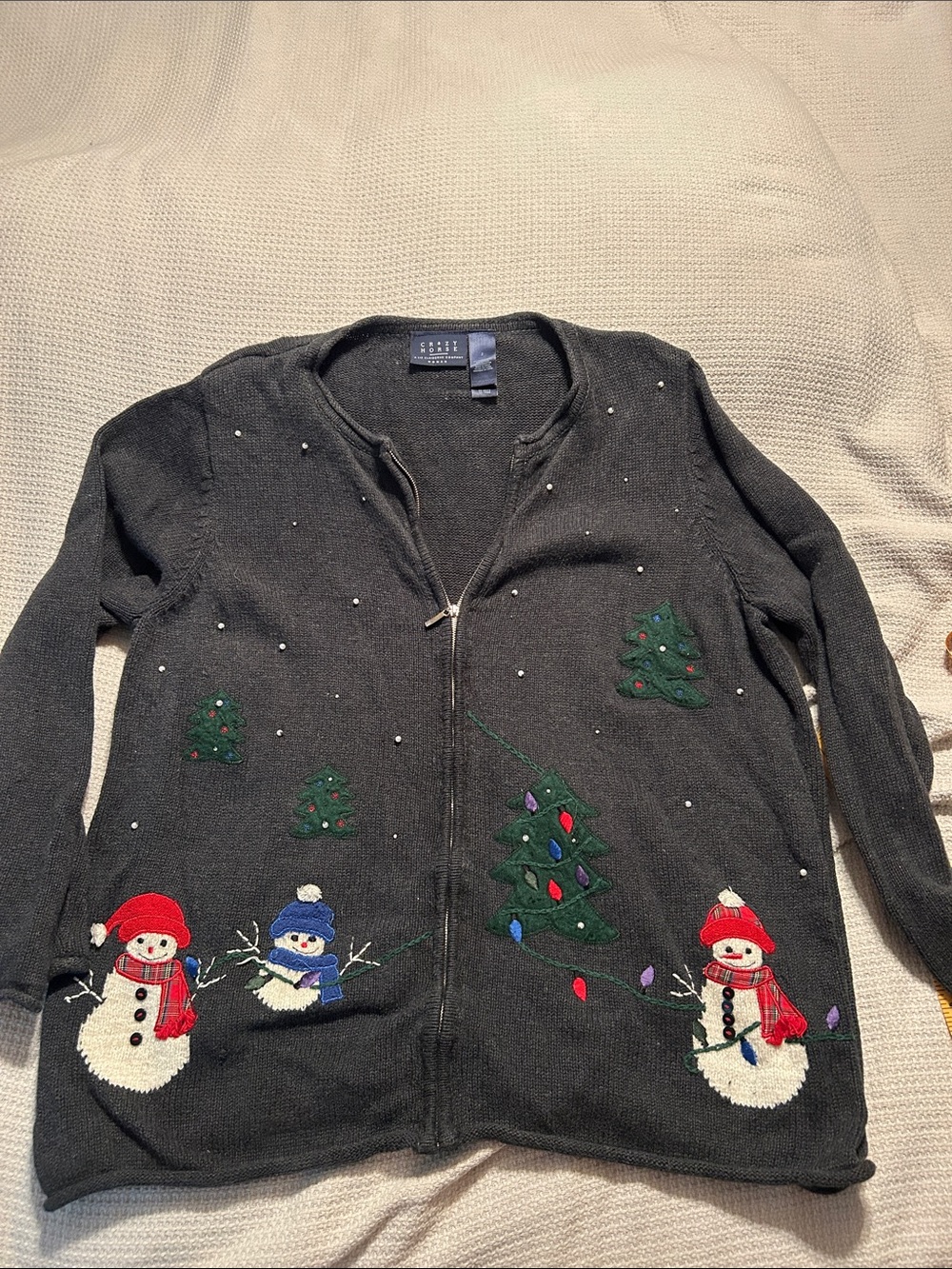 Crazy Horse zip up cardigan.  Sz 2